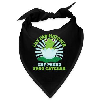 Frog Catcher Lily Pad Matcher Proud Catcher Frog - Bandana - Schwarz - Vorne