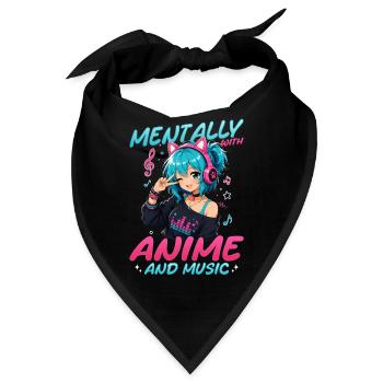 Anime and Music Chibi - Bandana - Schwarz - Vorne