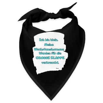 Kleines Ich Große Klappe - Bandana - Schwarz - Vorne