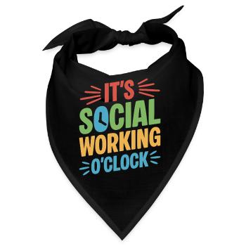 Social Worker Quote Working Social Work - Bandana - Schwarz - Vorne