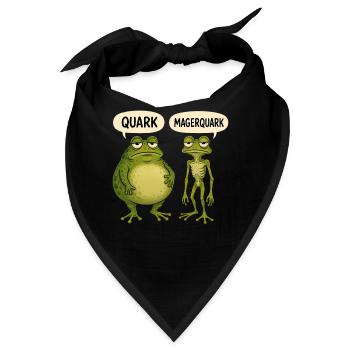 Quark Magerquark Lustige Frösche Für Froschfans - Bandana - Schwarz - Vorne