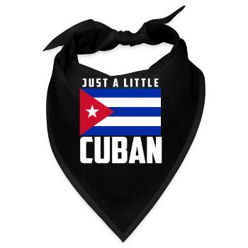  Just A Little Cuban Kuba Flagge Kubanischer Stolz - Bandana - Schwarz - Vorne