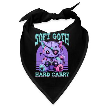 Pastel Goth Soft Goth Gaming Gamer - Bandana - Schwarz - Vorne