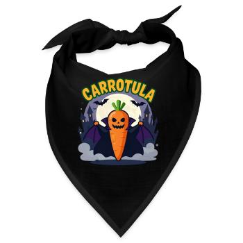 Carrotula Karotte Vampir Halloween Kostüm Witz - Bandana - Schwarz - Vorne