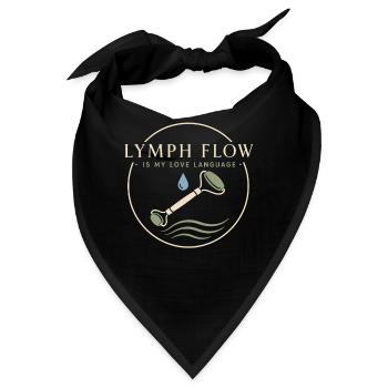 Lymphsystem Lymphdrainage Wellness Geschenk - Bandana - Schwarz - Vorne