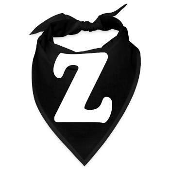 Großes Z Stil-Print | Buchstabe Z | Z Logo - Bandana - Schwarz - Vorne