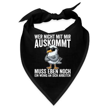 Wer Nicht Mit Mir Auskommt muss Eben Nnoch Ein  - Bandana - Schwarz - Vorne