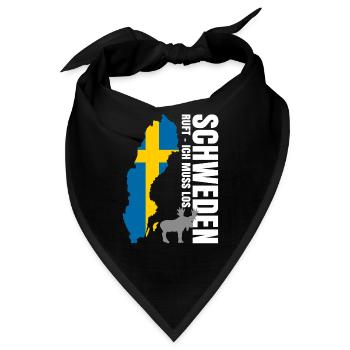Schweden Auswandern - Bandana - Schwarz - Vorne