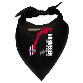 Norwegen Auswandern - Bandana - Schwarz - Vorne