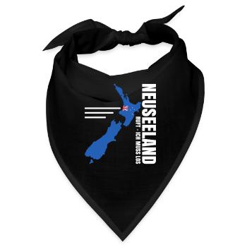 Neuseeland Auswandern - Bandana - Schwarz - Vorne
