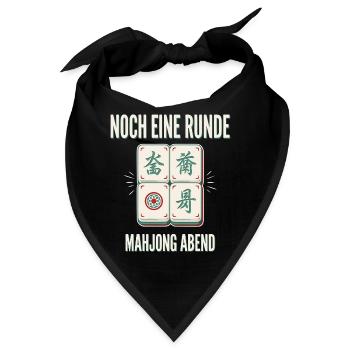 Noch eine Runde Mahjong Abend - Bandana - Schwarz - Vorne
