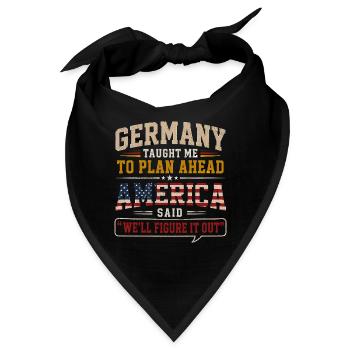 Deutscher Amerikaner Deutsche Wurzeln Stolz - Bandana - Schwarz - Vorne