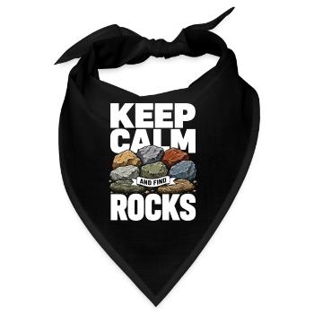 Steinsammler Und Steinsuche Design Geologie - Bandana - Schwarz - Vorne