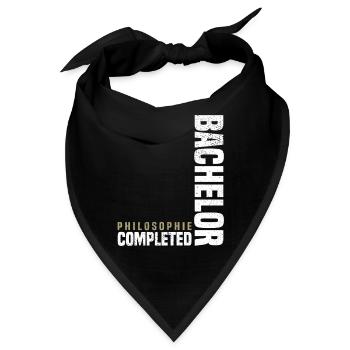 Bachelor Philosophie - Bandana - Schwarz - Vorne