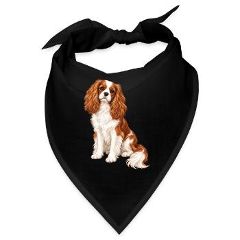 Cavalier King Charles Spaniel Shirt - Bandana - Schwarz - Vorne