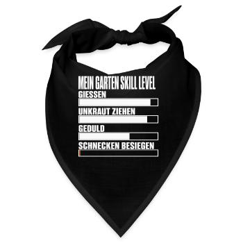 Mein Garten Skill Level Gärtner Gärtnerin Herren - Bandana - Schwarz - Vorne