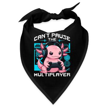 Funny Axolotl Gamer Gaming - Bandana - Schwarz - Vorne