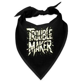 Troublemaker Frechdachs Rabauke Geschwister Kinder - Bandana - Schwarz - Vorne