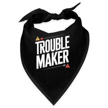 Troublemaker Frechdachs Rabauke Geschwister Kinder - Bandana - Schwarz - Vorne