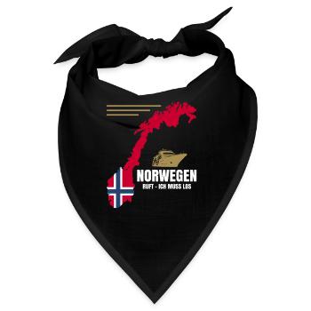 Norwegen Ruft - Ich Muss Los - Bandana - Schwarz - Vorne