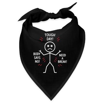 Tough Day Burnout-Strichfigur - Bandana - Schwarz - Vorne