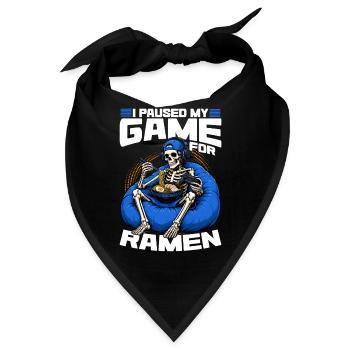 Funny Gaming and Ramen Gamer Skeleton - Bandana - Schwarz - Vorne