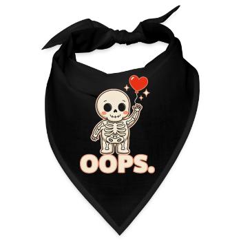 Skelettherzballon OOPS - Bandana - Schwarz - Vorne