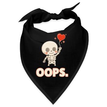 Herzballon-Skelett OOPS - Bandana - Schwarz - Vorne