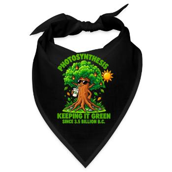 Retro-Eichen-Photosynthese - Bandana - Schwarz - Vorne