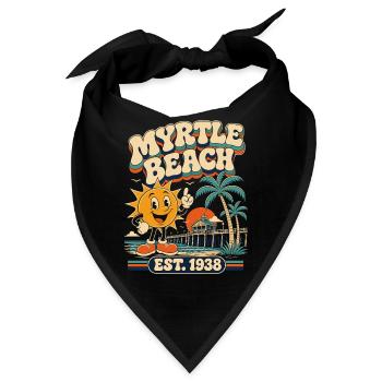 Myrtle Beach Est. 1938 Retro - Bandana - Schwarz - Vorne
