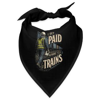 Zugschaffner Zugführer Lokführer Schaffner - Bandana - Schwarz - Vorne