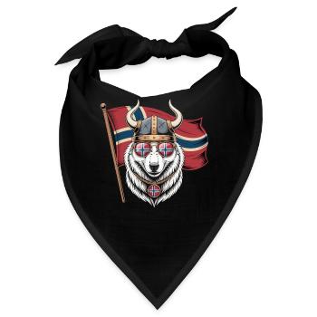 Viking Wolf Norway - Bandana - Schwarz - Vorne
