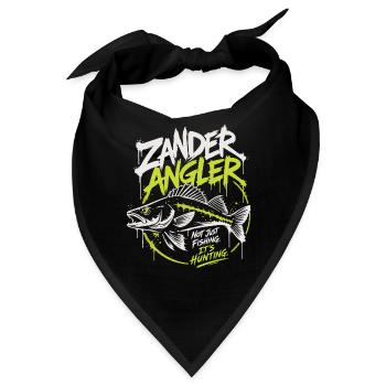 Zander Angler Geburtstag Shirt - Bandana - Schwarz - Vorne