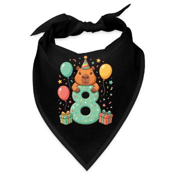 Kuschelbär Geburtstag auf der Acht - Bandana - Schwarz - Vorne