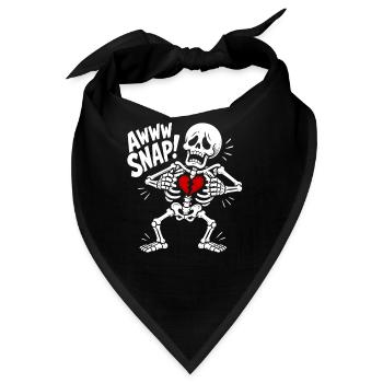 Aw Snap Broken Heart Breakup Divorce AntiValentine - Bandana - Schwarz - Vorne