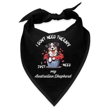 Aussie-Welpen-Eimerherzen - Bandana - Schwarz - Vorne