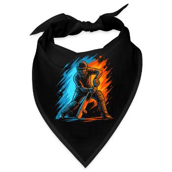 Cricket Herren Kinder Cricketspieler - Bandana - Schwarz - Vorne