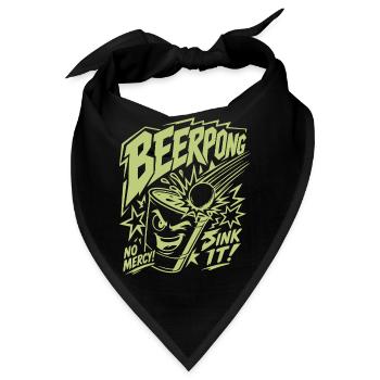 Beer Pong No Mercy - Bandana - Schwarz - Vorne
