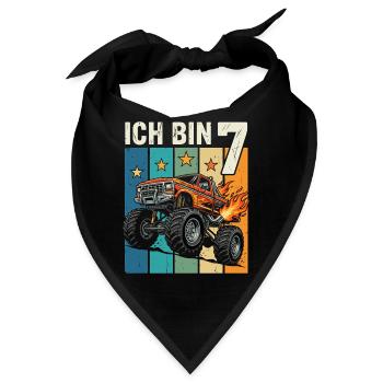 Monstertruck Flammen Rallye - Bandana - Schwarz - Vorne