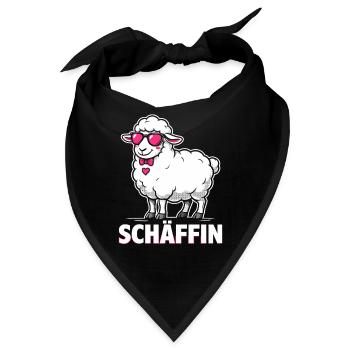 Schäffin Beste Chefin Teamleiterin Schaf - Bandana - Schwarz - Vorne