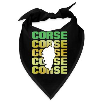 Souvenir-Urlaube zur Insel der Schönheit von Korsika - Bandana - Schwarz - Vorne