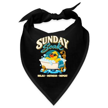 Sunday Soak Badeente – Relax Refresh Repeat - Bandana - Schwarz - Vorne