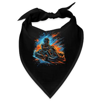 Go-Kart Motorsport Rennfahrer Jungen Herren Gokart - Bandana - Schwarz - Vorne