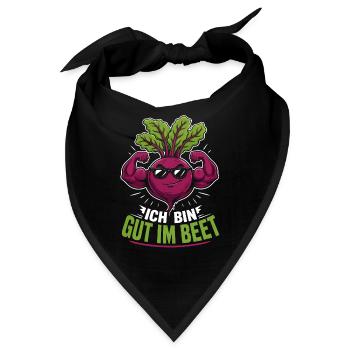 Ich bin gut im Beet Gärtner - Bandana - Schwarz - Vorne