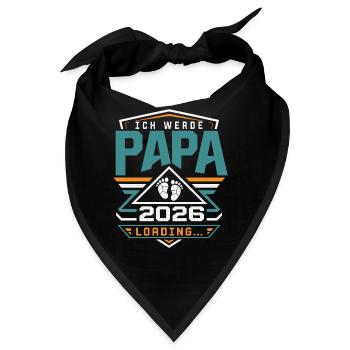 Ich werde Papa Werdender Vater - Bandana - Schwarz - Vorne