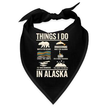 Dinge, die ich in Alaska tue: Bären beobachten - Bandana - Schwarz - Vorne