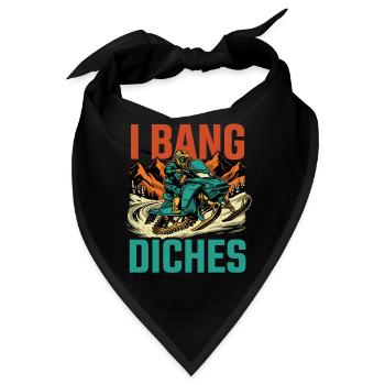 Ditch Banging Schlittenfahrer – Schneemobil Schneemobilfahren - Bandana - Schwarz - Vorne