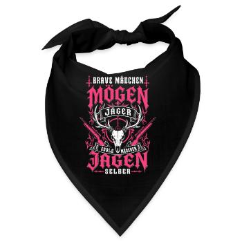 Coole Mädchen Jagen Selber Jägerin - Bandana - Schwarz - Vorne