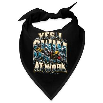 Rettungsschwimmer Wasserrettung Yes I Swim At Work - Bandana - Schwarz - Vorne