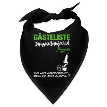 Gästeliste Junggesellenabschied Gästebuch Hochzeit - Bandana - Schwarz - Vorne